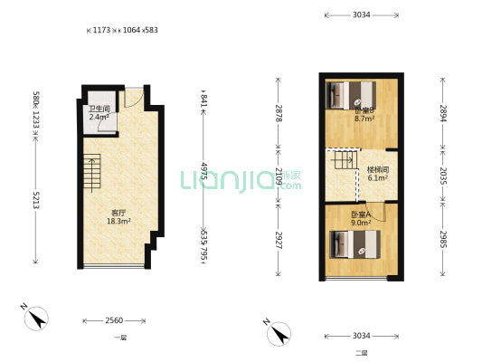 梦魔方广场 2室1厅1卫 31平方