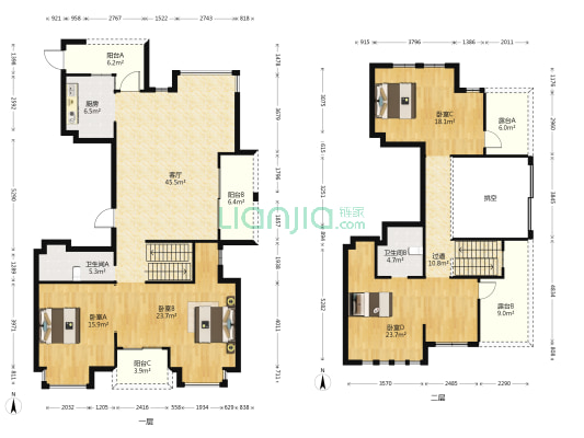 望湖公馆 4室1厅2卫 215平方