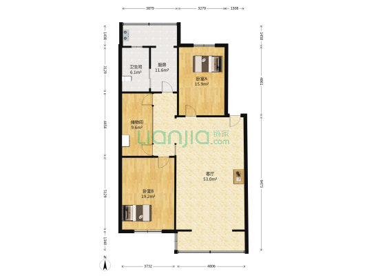 文教小区 2室1厅1卫 135平方