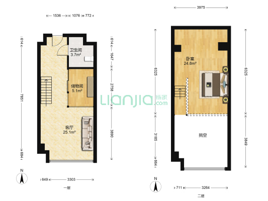嘉福公寓 1室1厅1卫 49平方