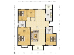 开发区大平层户型格局好，业主诚意出售-涿州幸福嘉园户型图