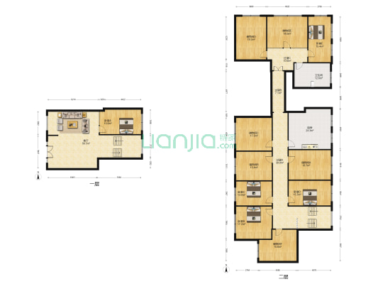 悦山国际一期 5室1厅1卫 443平方