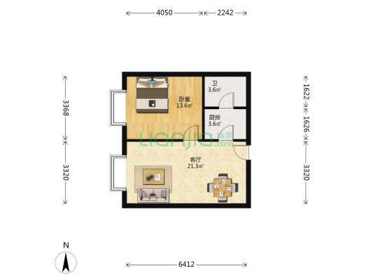 西罗亚商住楼 1室1厅1卫 61平方