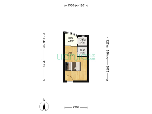 福苑 1室0厅1卫 26平方