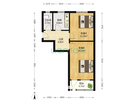 羊头峪西沟 2室0厅1卫 57平方