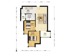 天伦湾朝阳两居 采光充足 毛坯随意装修-涿州天伦湾一期户型图