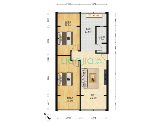 小南街公寓 2室1厅1卫 79平方