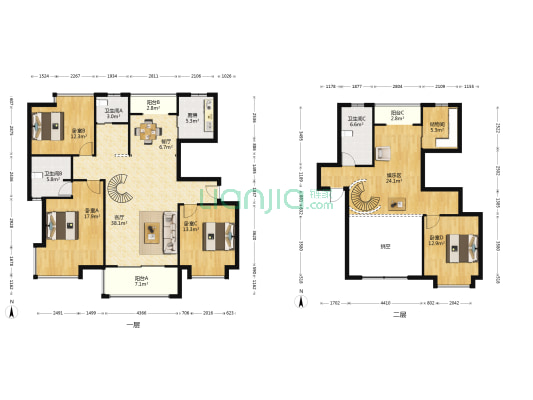 龙祥嘉园(公寓) 4室2厅3卫 199平方