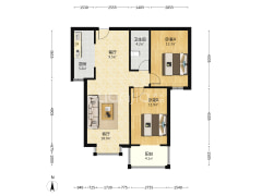 水岸花城 2室2厅 南-涿州水岸花城户型图