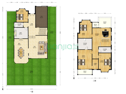 西郊枫林苑 5室2厅3卫 293平方