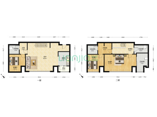 金融街融御 3室1厅4卫 178平方