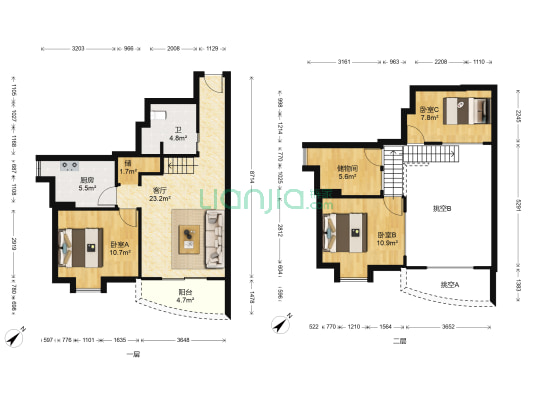晓港雅筑 3室1厅1卫 69平方