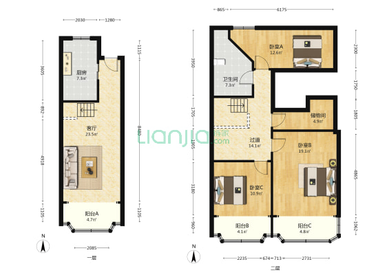 望湖园 3室1厅1卫 150平方