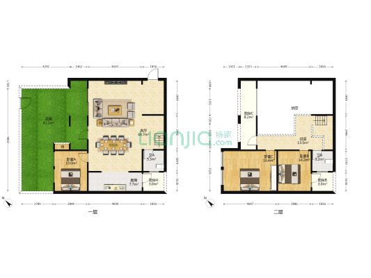 桥达天蓬樾府樱花里 3室1厅2卫 146平方