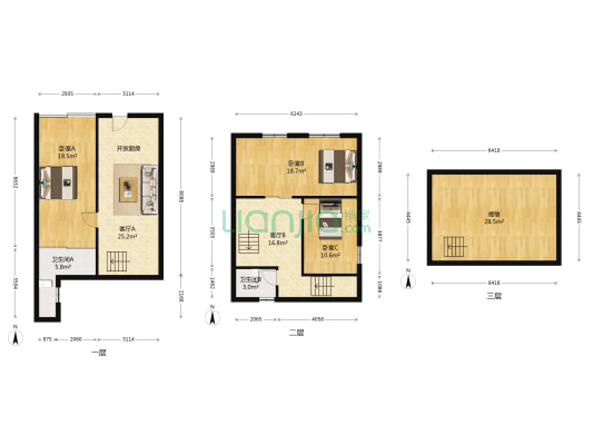 仓街76号 3室2厅2卫 117平方