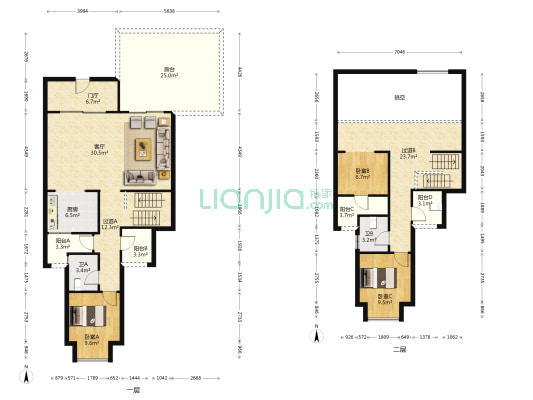  3室1厅2卫 143平方