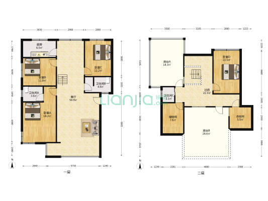 祥生瑞和园 4室1厅3卫 170平方