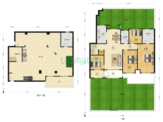 万科润园 4室1厅3卫 137平方