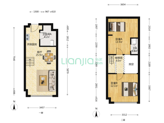 太湖璞悦 2室1厅2卫 44平方