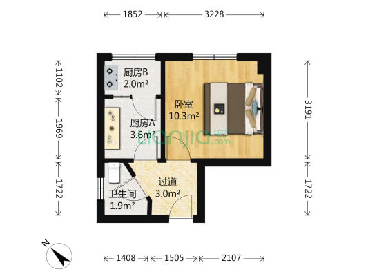 长健里 1室0厅1卫 26平方