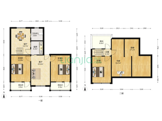 观音弄 4室2厅1卫 84平方