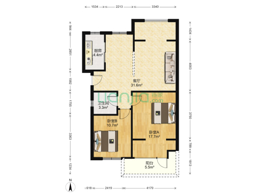 清水湾山水苑 2室1厅1卫 89平方