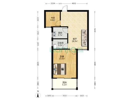 南门花园二期 2室1厅1卫 69平方