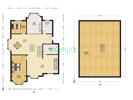 广济北苑 2室2厅2卫 152平方