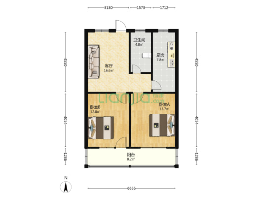育红巷 2室1厅1卫 74平方