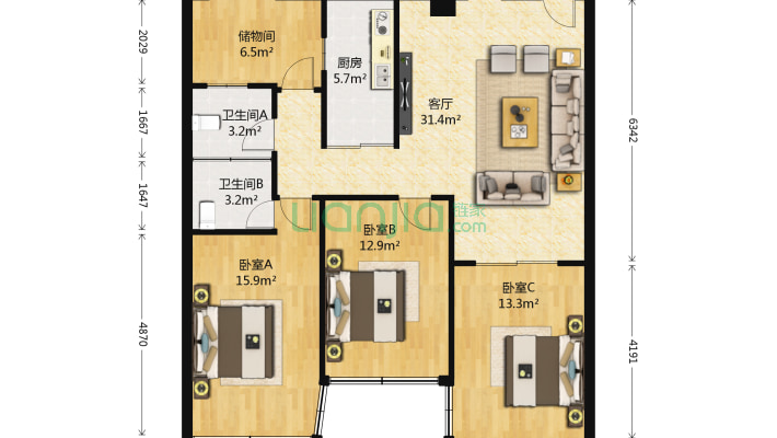 长城三花园二手房实景图