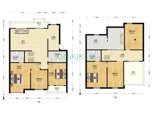 南明花园 3室1厅3卫 124平方