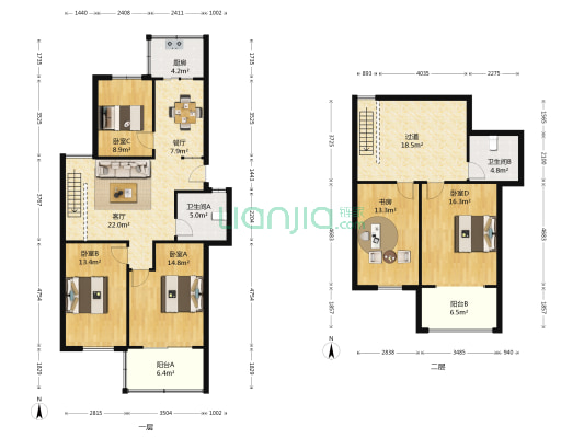 文苑小区 5室2厅2卫 98平方