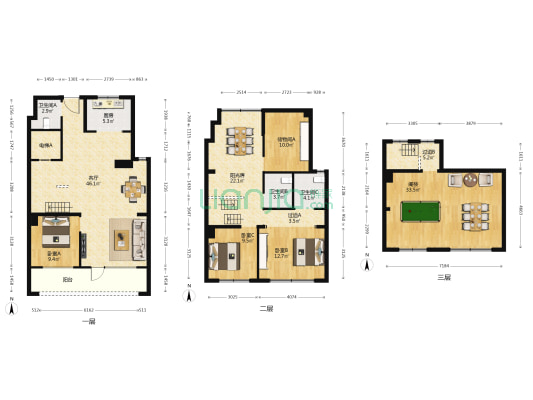 阳光城檀悦 3室1厅3卫 86平方