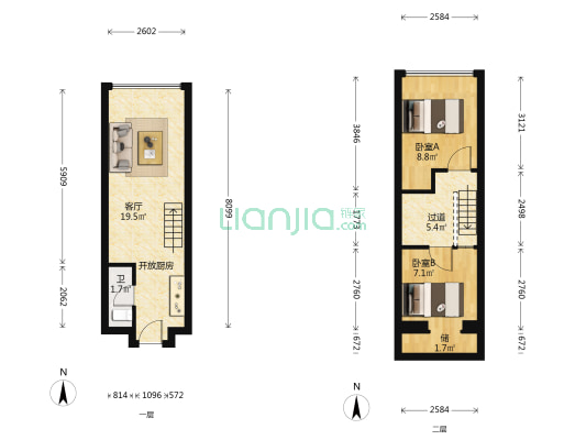 联泰天河YOHO 2室1厅1卫 35平方