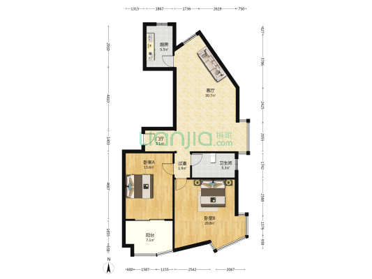 新源·新河小区 2室1厅1卫 112平方