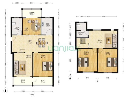 炜赋锦绣花园 4室3厅2卫 180平方