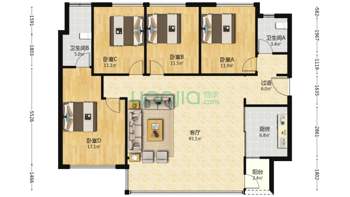 招商时代公园天澜境A区二手房实景图