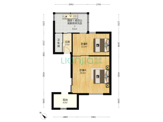 三多里 2室0厅1卫 36平方