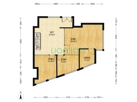 环球国际广场 3室1厅0卫 123平方