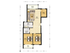 此房房本满五唯一，楼前无遮挡，业主诚心卖-涿州鸿盛凯旋门户型图