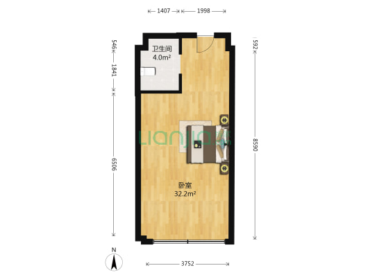 盛世郦都南区 1室0厅1卫 93平方