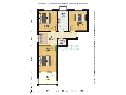 小纬六路67号 3室0厅1卫 72平方