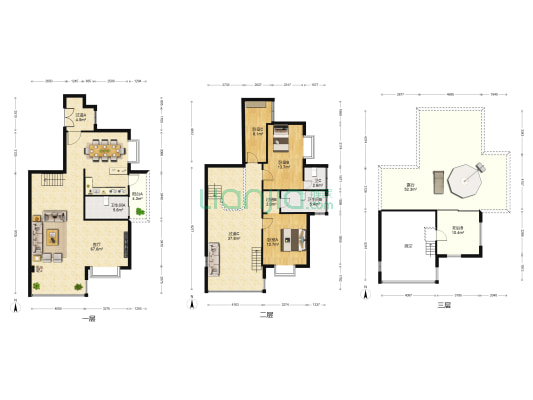 侨福城侨龙里 3室1厅3卫 166平方