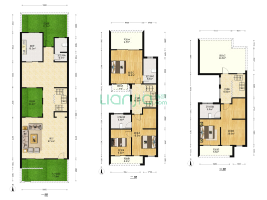 鼎基丽湾域南区 4室1厅4卫 392平方