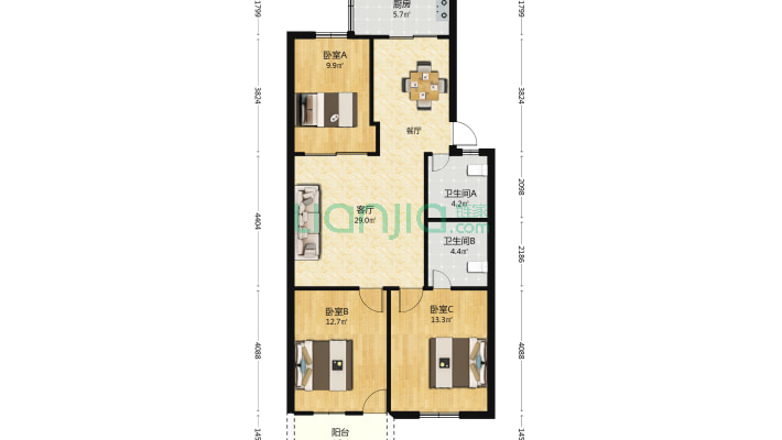 省电建二公司北院二手房实景图