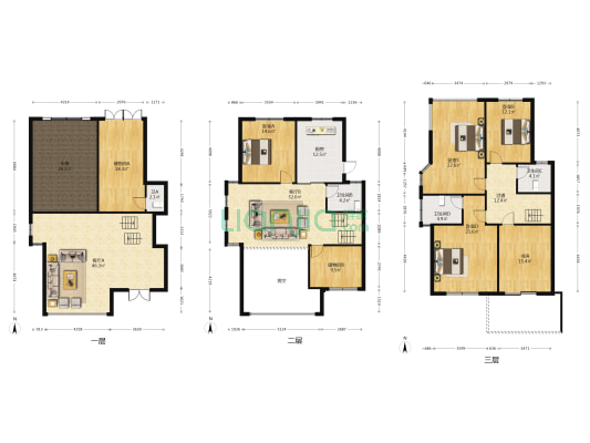 天地豪庭 5室2厅4卫 250平方
