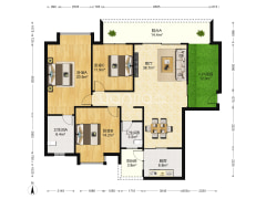 3室2厅 品质小区   一院两馆旁-桂林佳城地王国际户型图
