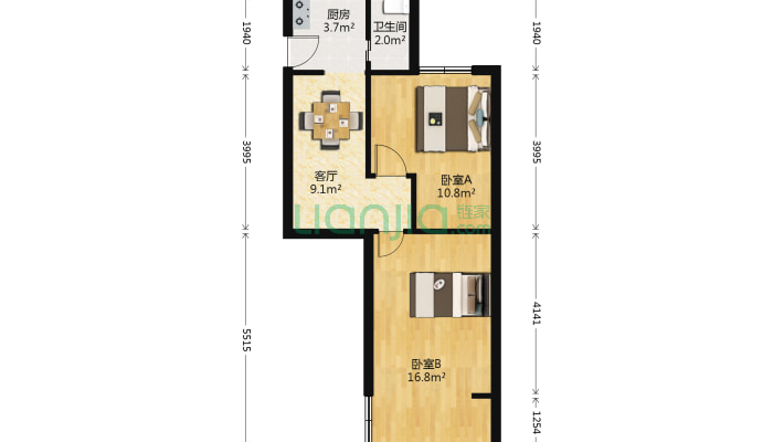 闸弄口铁路宿舍二手房实景图