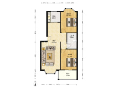 板楼洋房社区 一梯两户  免费停车 车位充足 公摊小-涿州名流枫景洋房户型图