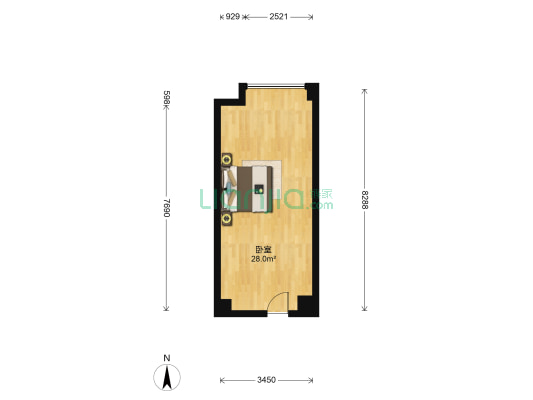 龙湖紫都城 1室0厅0卫 41平方